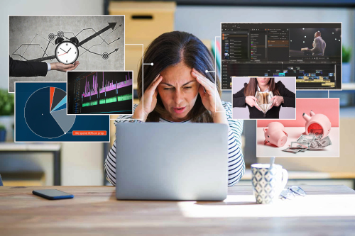 frustrated at computer